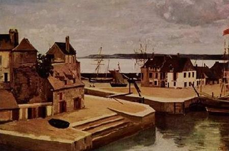 Jean-Baptiste Camille Corot Honfleur, maisons sur Le quais